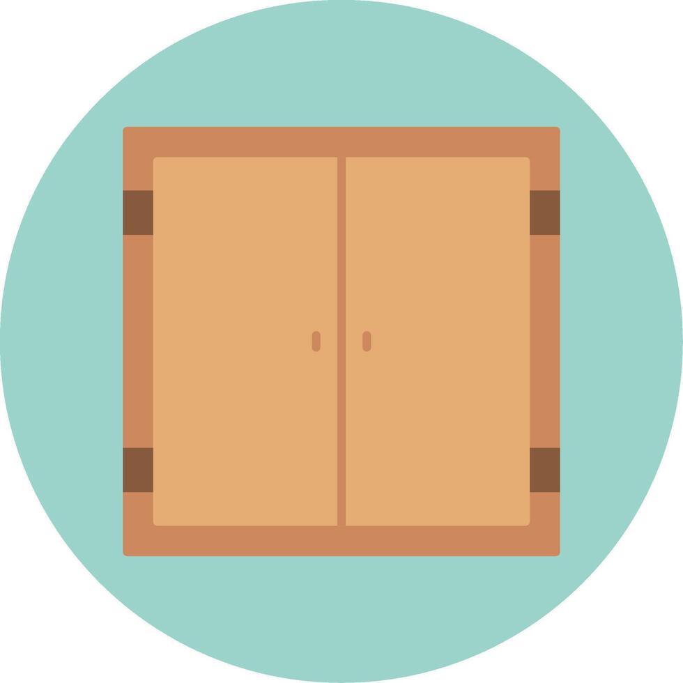 Door Flat Circle Icon vector