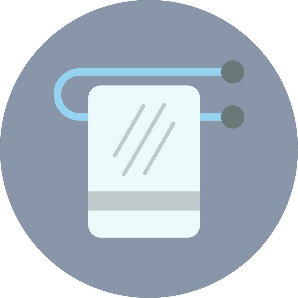 Towel Rack Flat Circle Icon vector
