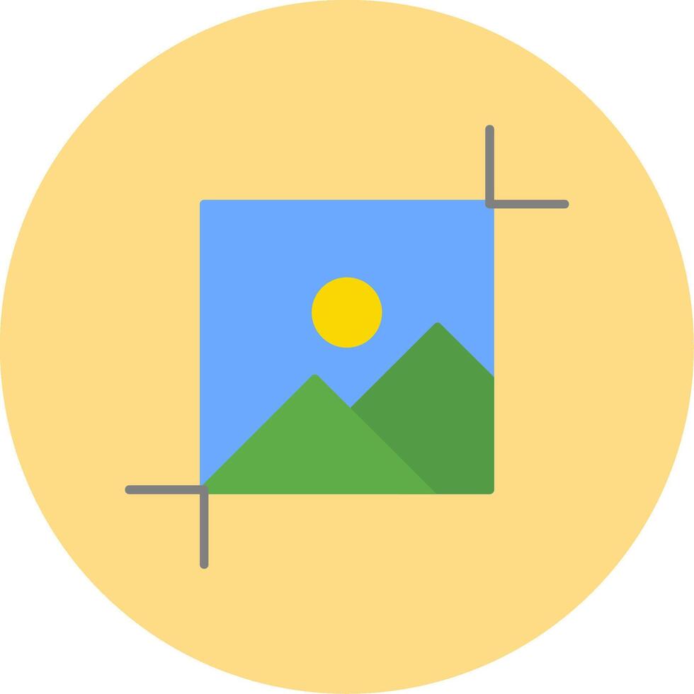 Crop Flat Circle Icon vector
