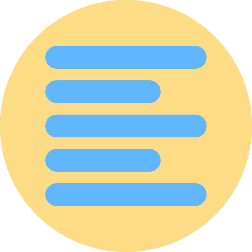 Horizontal Left Align Flat Circle Icon vector