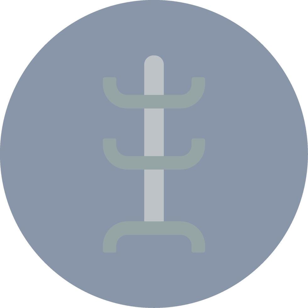 Coat Rack Flat Circle Icon vector