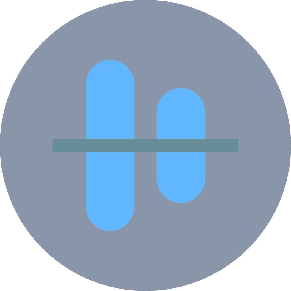 Vertical Align Centre Flat Circle Icon vector