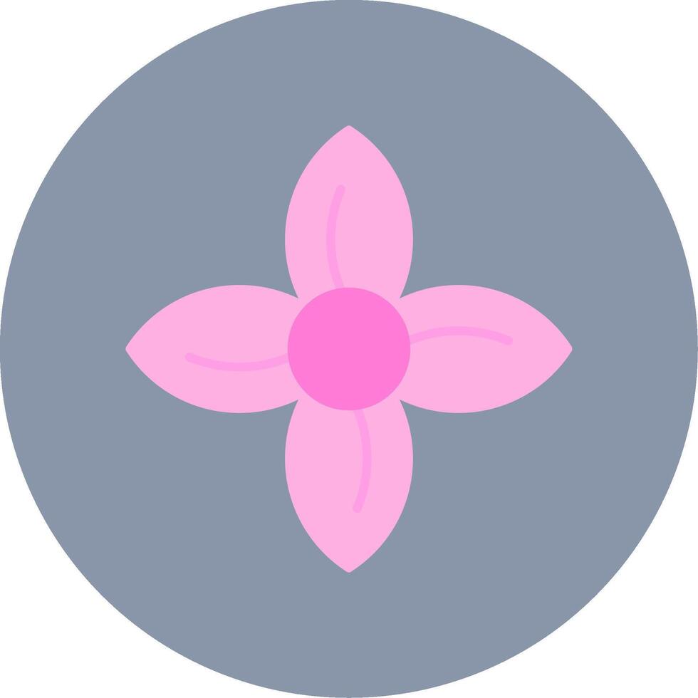 Clematis Flat Circle Icon vector