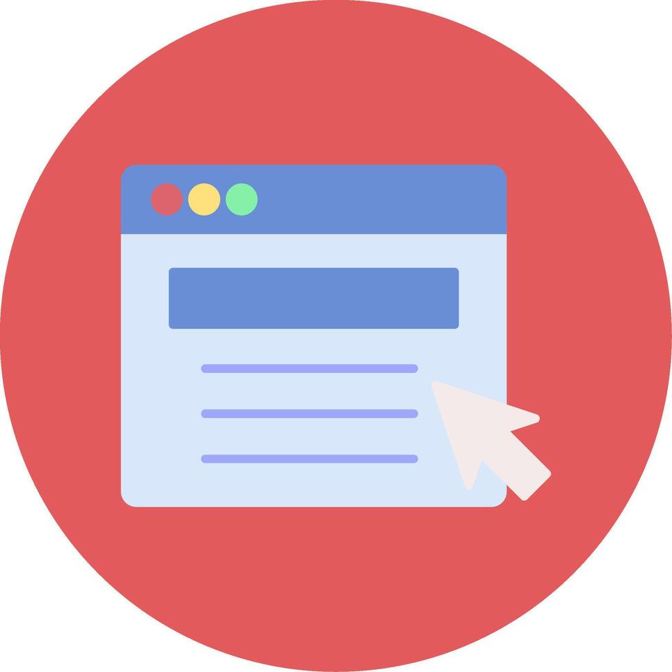 Web Portal Flat Circle Icon vector
