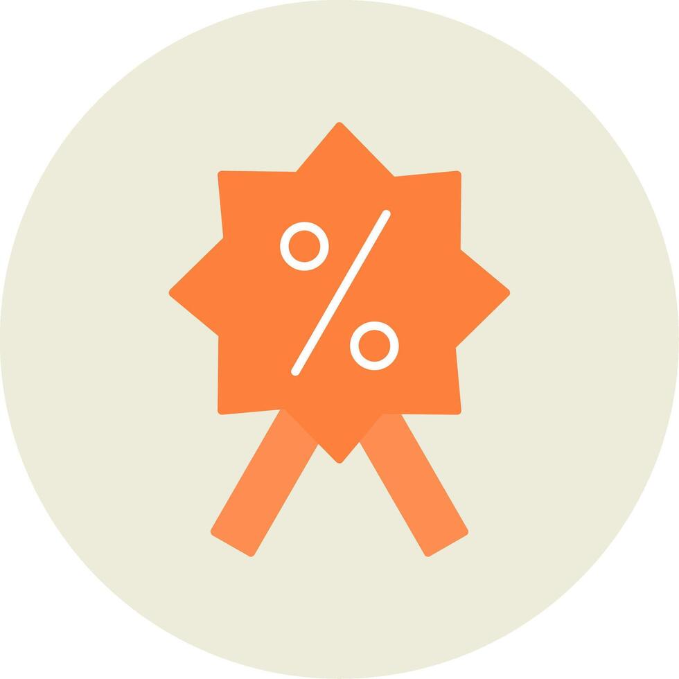 Discount Badge Flat Circle Icon vector