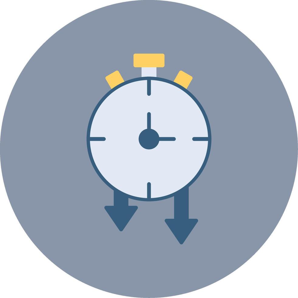 Timer Flat Circle Icon vector