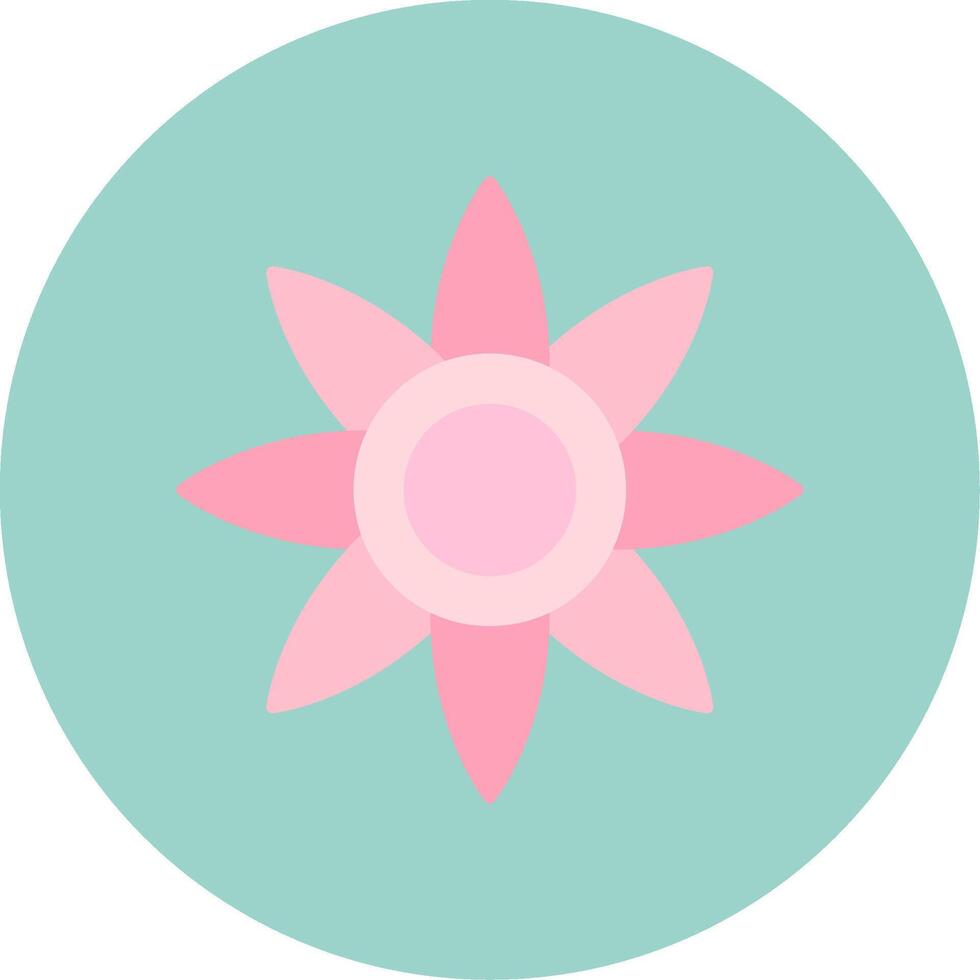 Poinsettia Flat Circle Icon vector