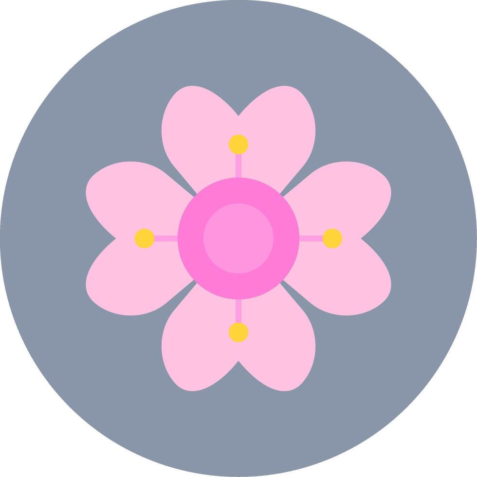 Hydrangea Flat Circle Icon vector