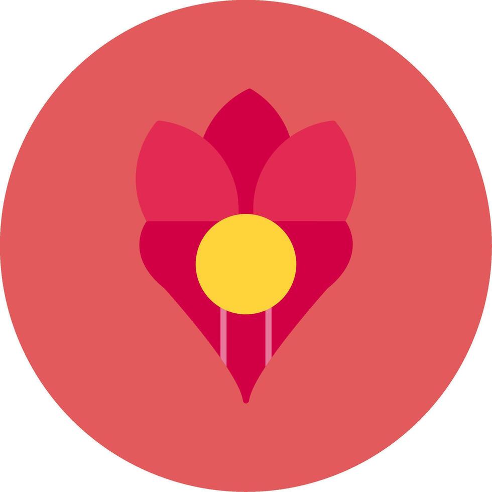 Crocus Flat Circle Icon vector