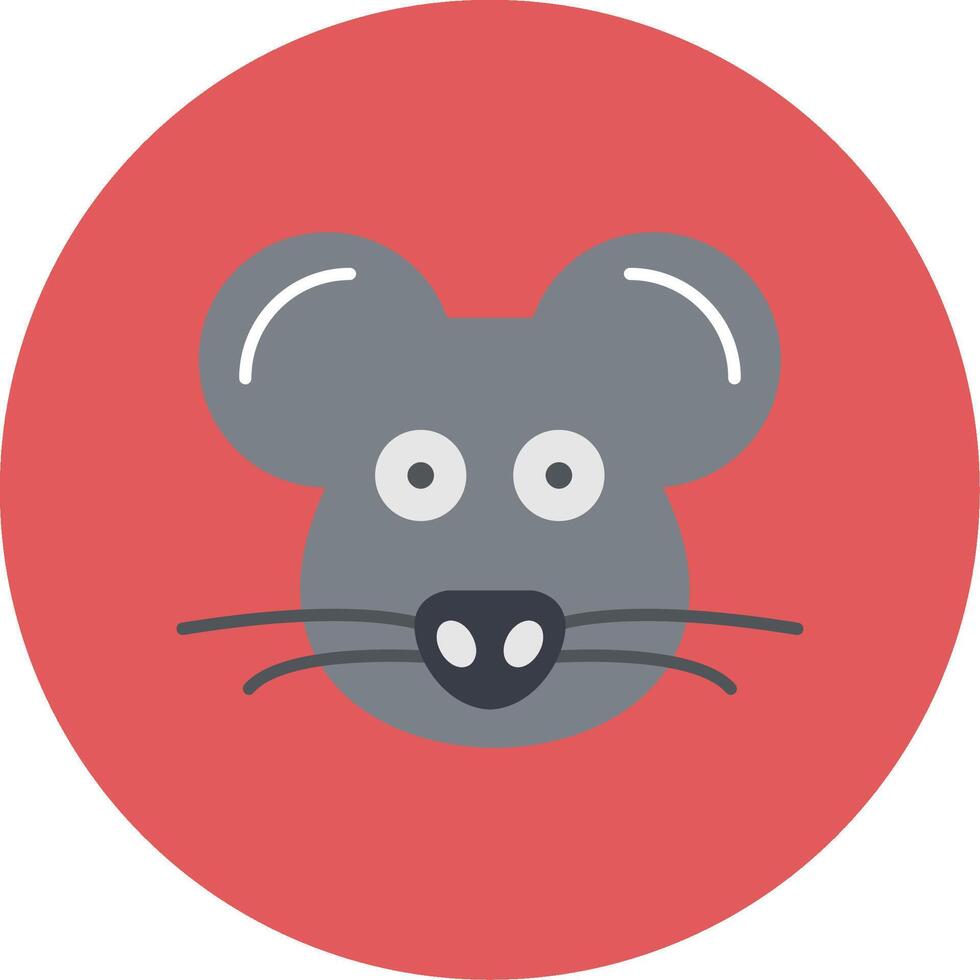 ratón plano circulo icono vector