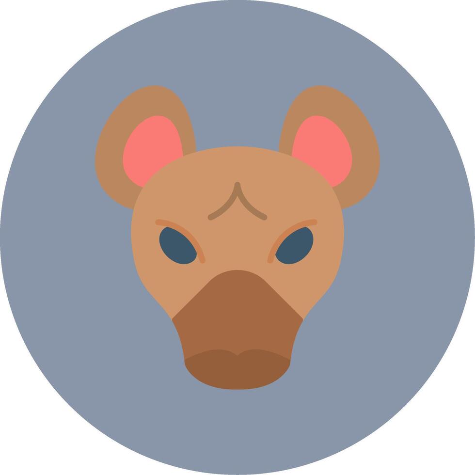 Hyena Flat Circle Icon vector