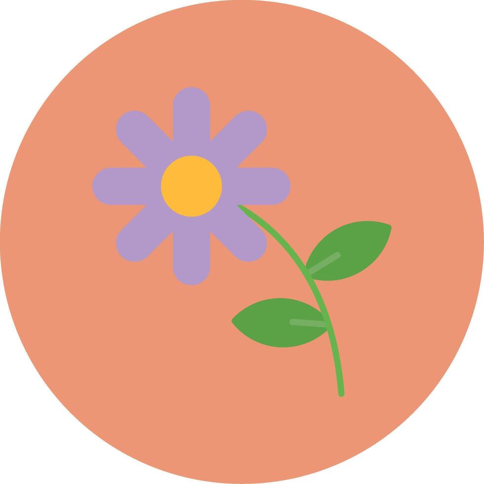 Asteraceae Flat Circle Icon vector