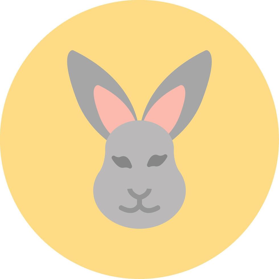 Hare Flat Circle Icon vector