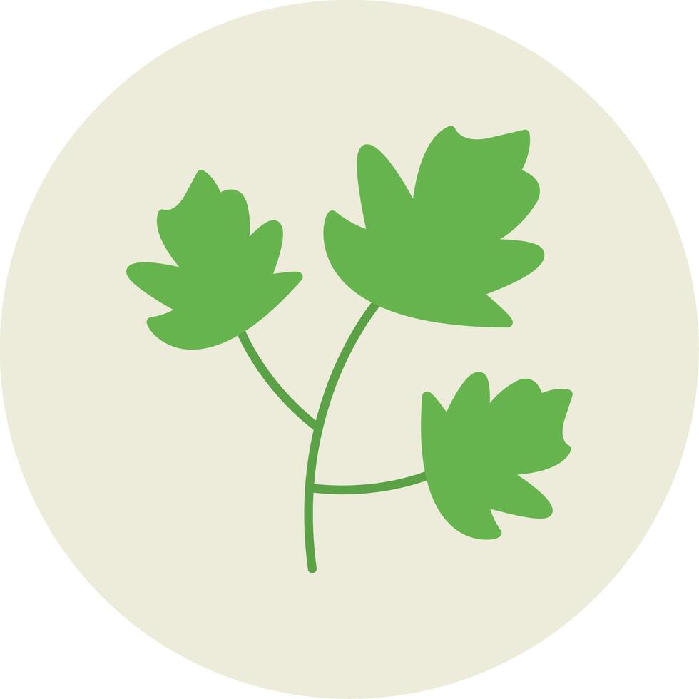 Parsley Flat Circle Icon vector