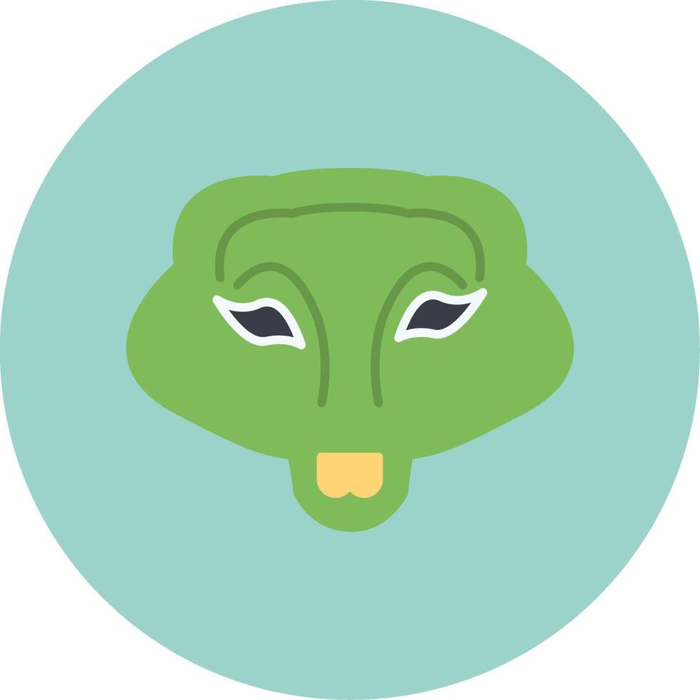 Crocodile Flat Circle Icon vector