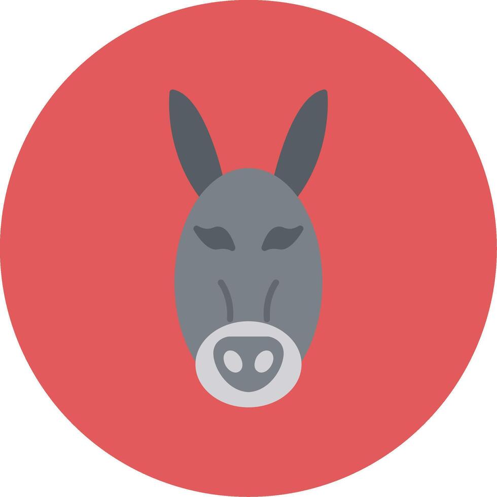 Burro plano circulo icono vector