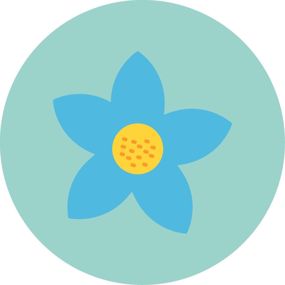 Cherry Blossom Flat Circle Icon vector