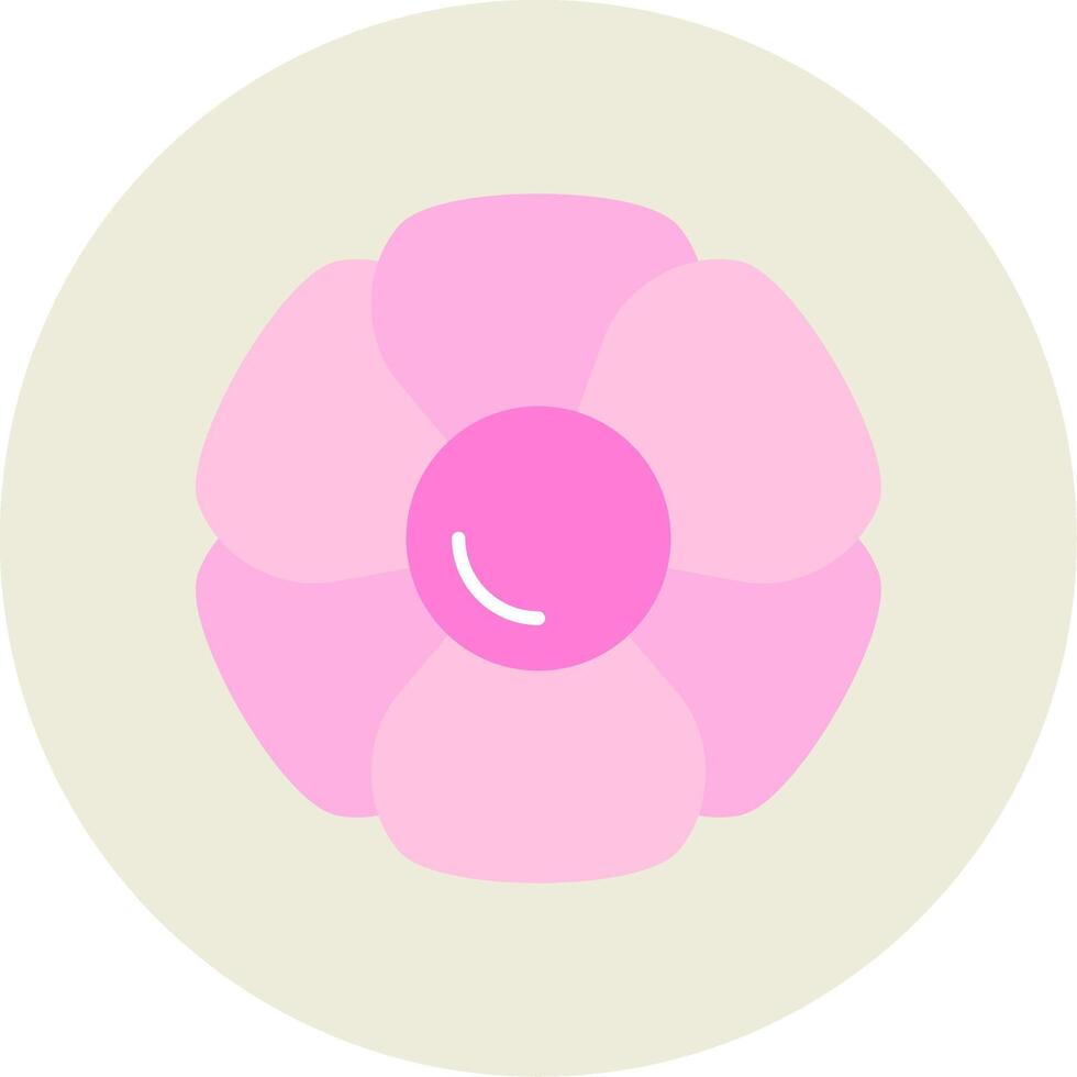 Hydrangea Flat Circle Icon vector