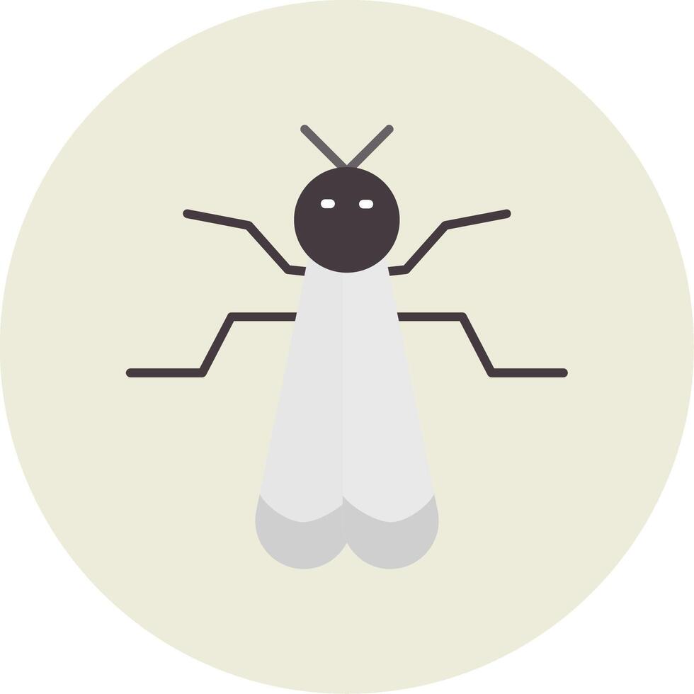 insecto plano circulo icono vector