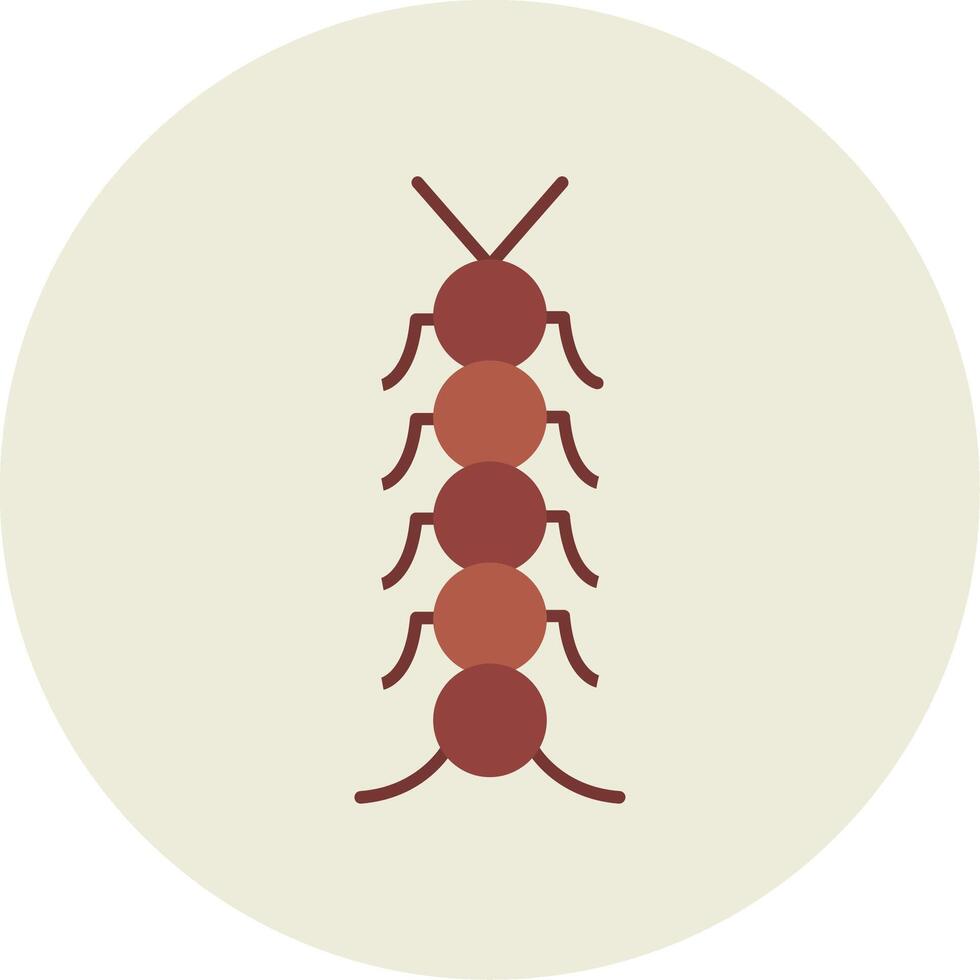 insecto plano circulo icono vector