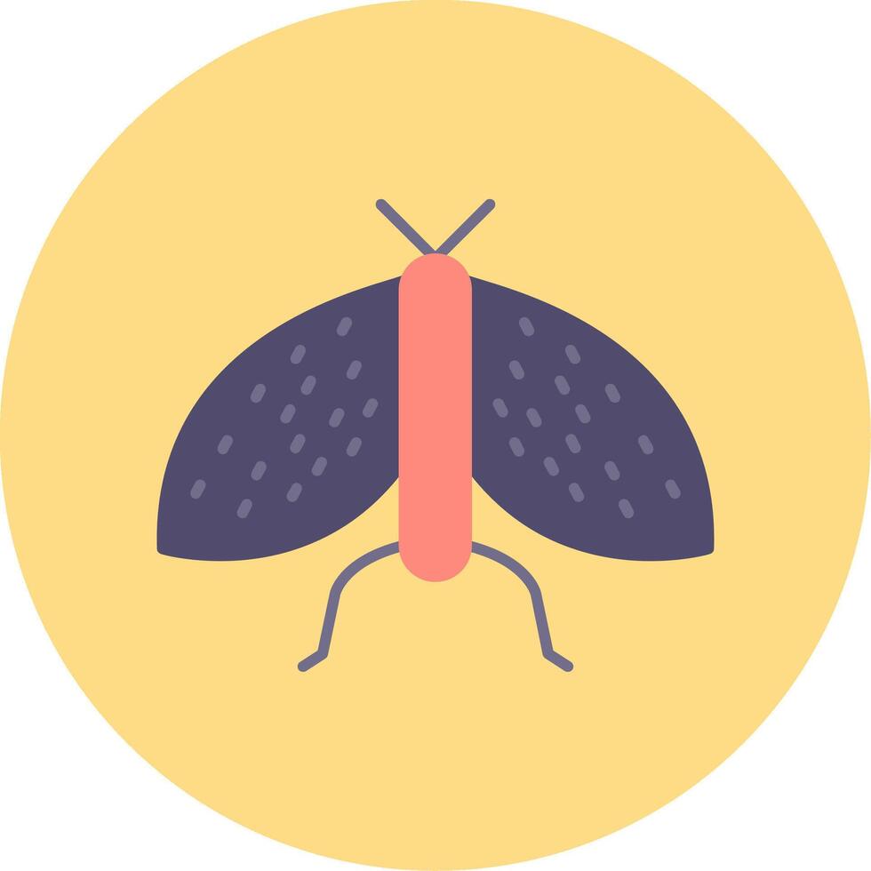 insectos plano circulo icono vector