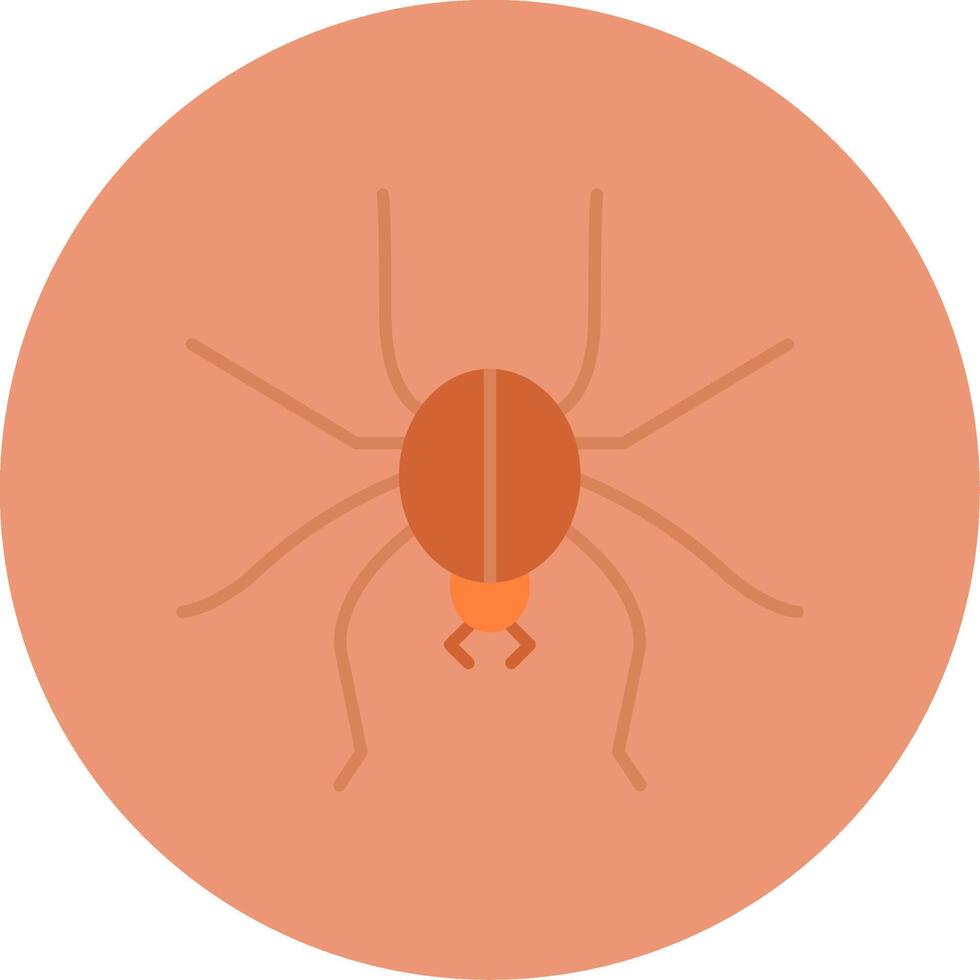 araña plano circulo icono vector