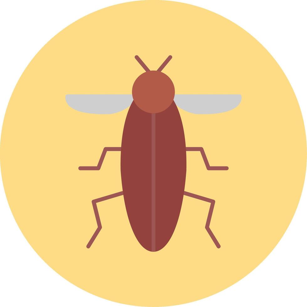 insecto plano circulo icono vector