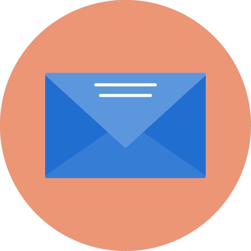 Mail Flat Circle Icon vector