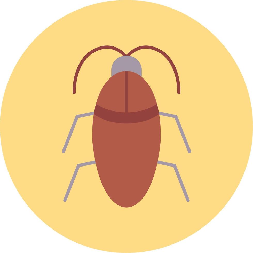 Cockroach Flat Circle Icon vector