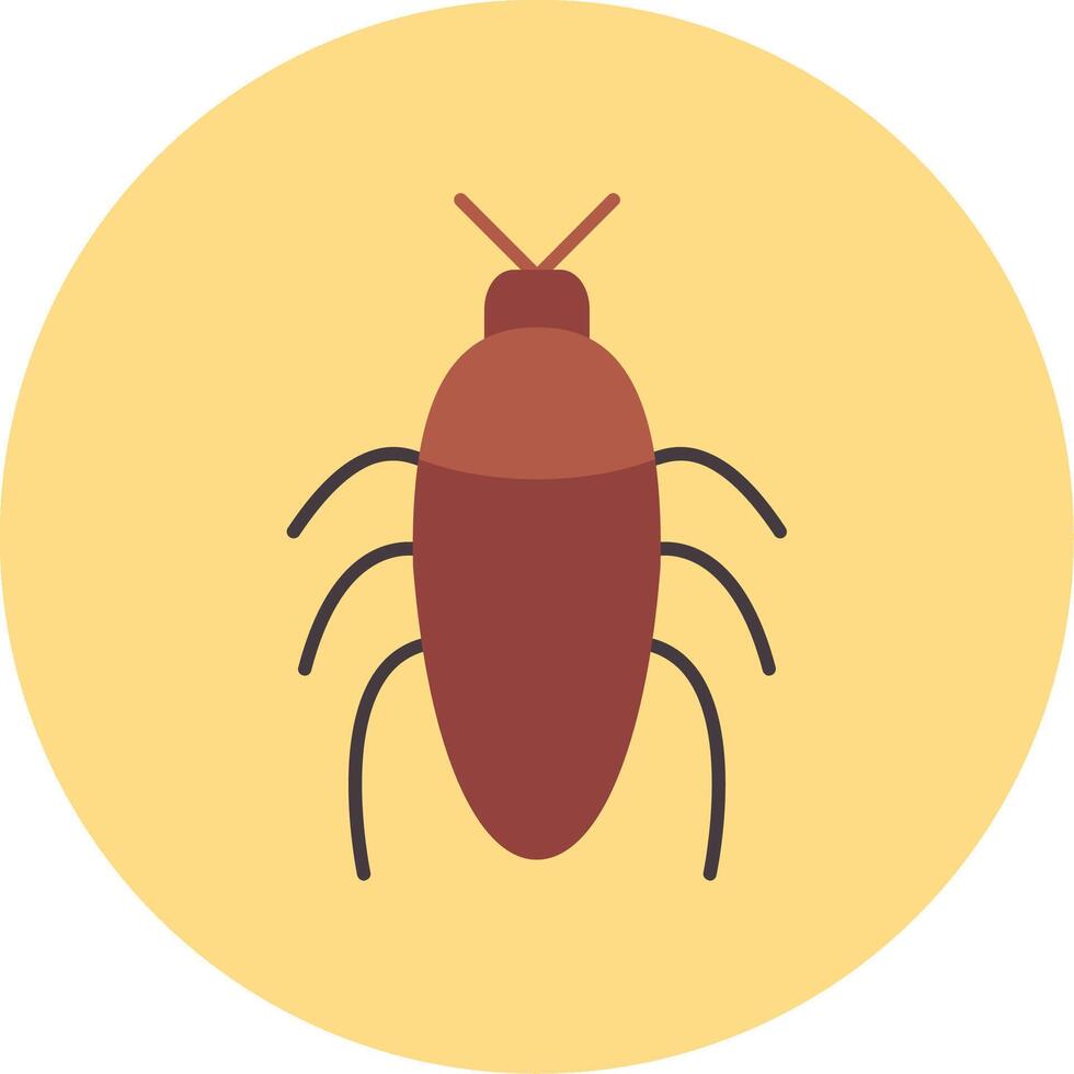 insecto plano circulo icono vector