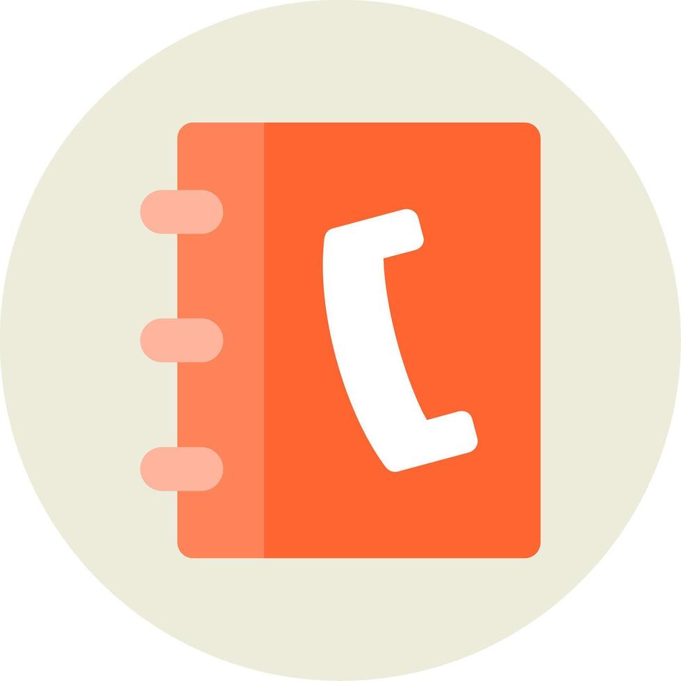 Phonebook Flat Circle Icon vector