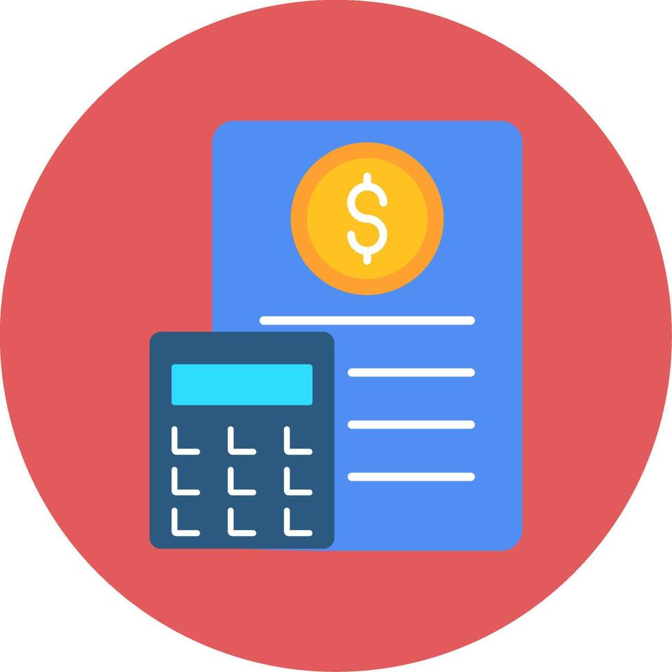 Budget Flat Circle Icon vector