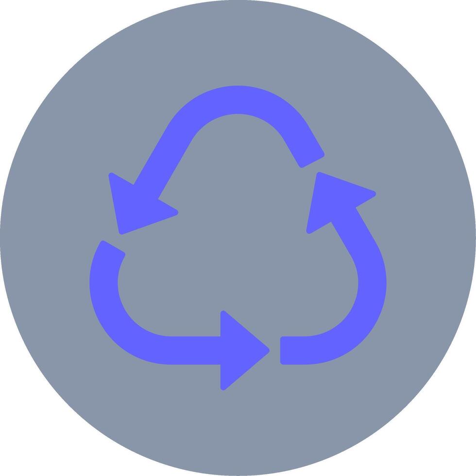 Recycle Flat Circle Icon vector