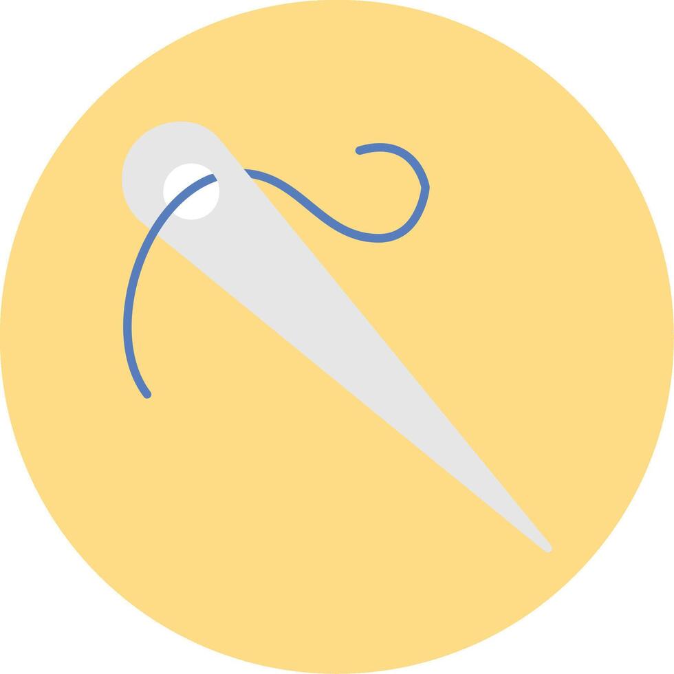 Needle Flat Circle Icon vector