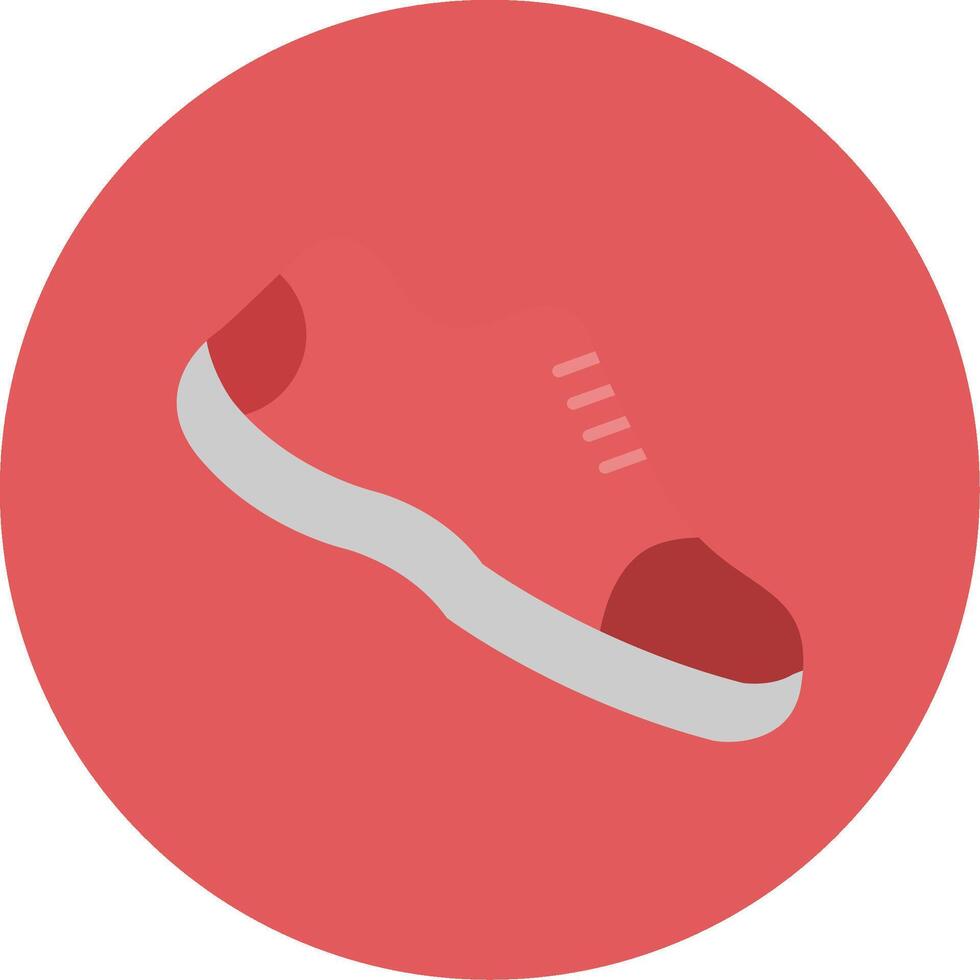 Running Shoes Flat Circle Icon vector