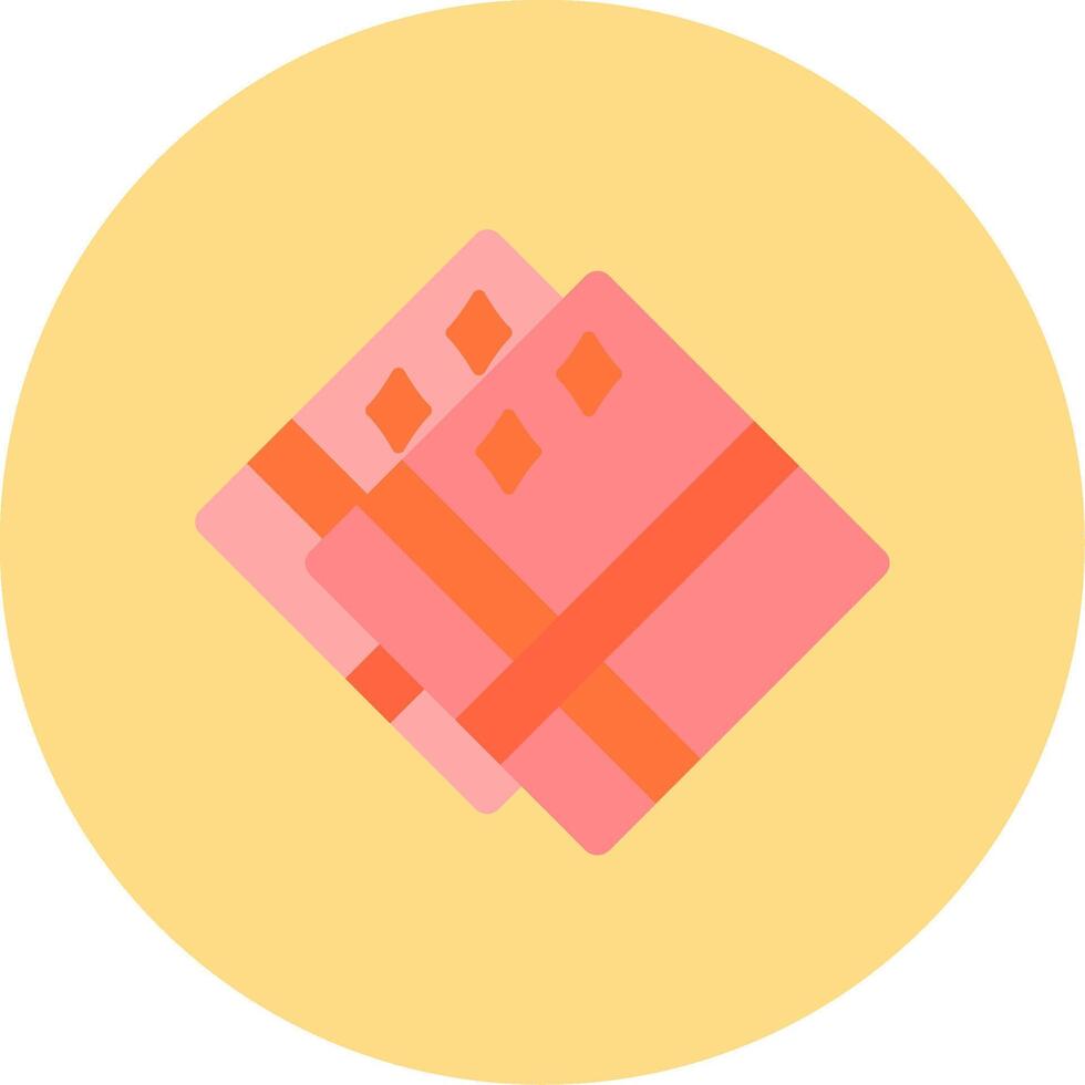 Handkerchief Flat Circle Icon vector