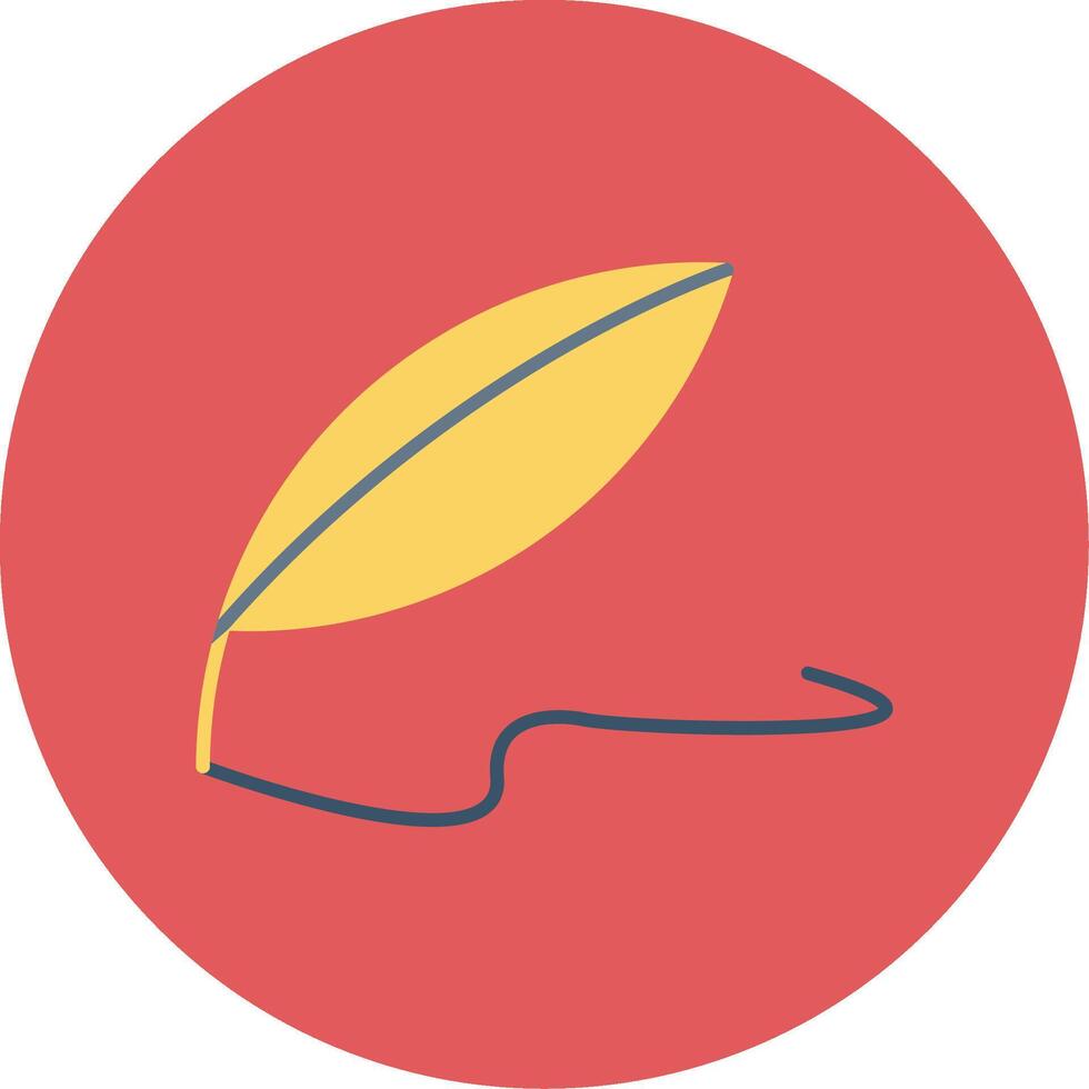 Quill Flat Circle Icon vector