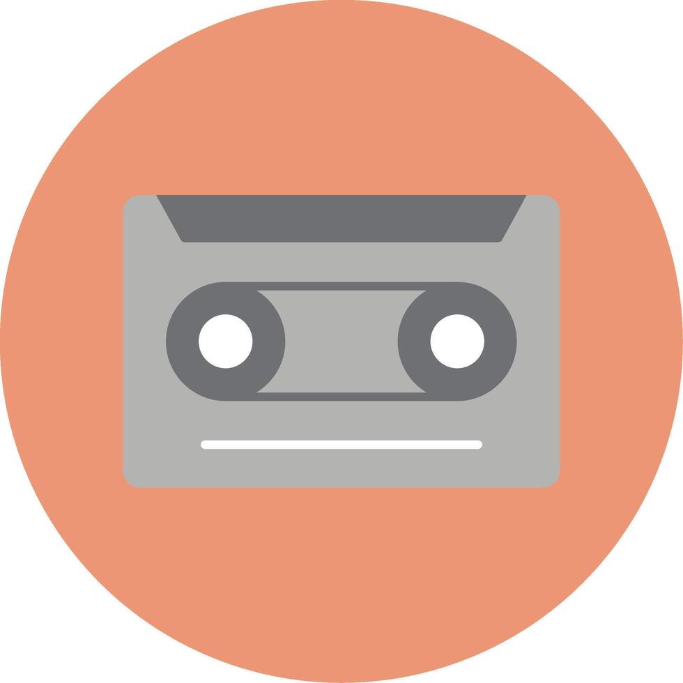 Cassette Flat Circle Icon vector