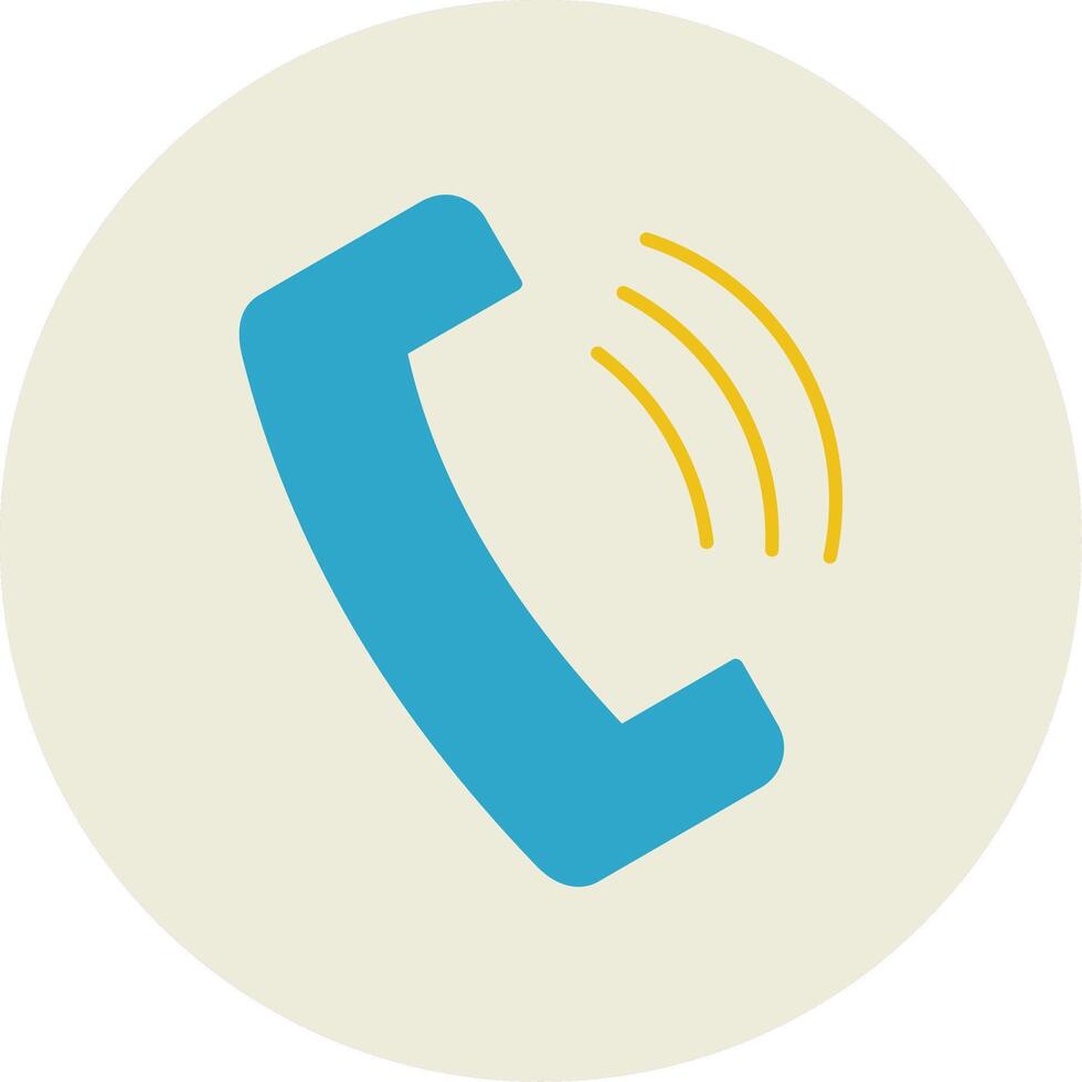 Phone Flat Circle Icon vector