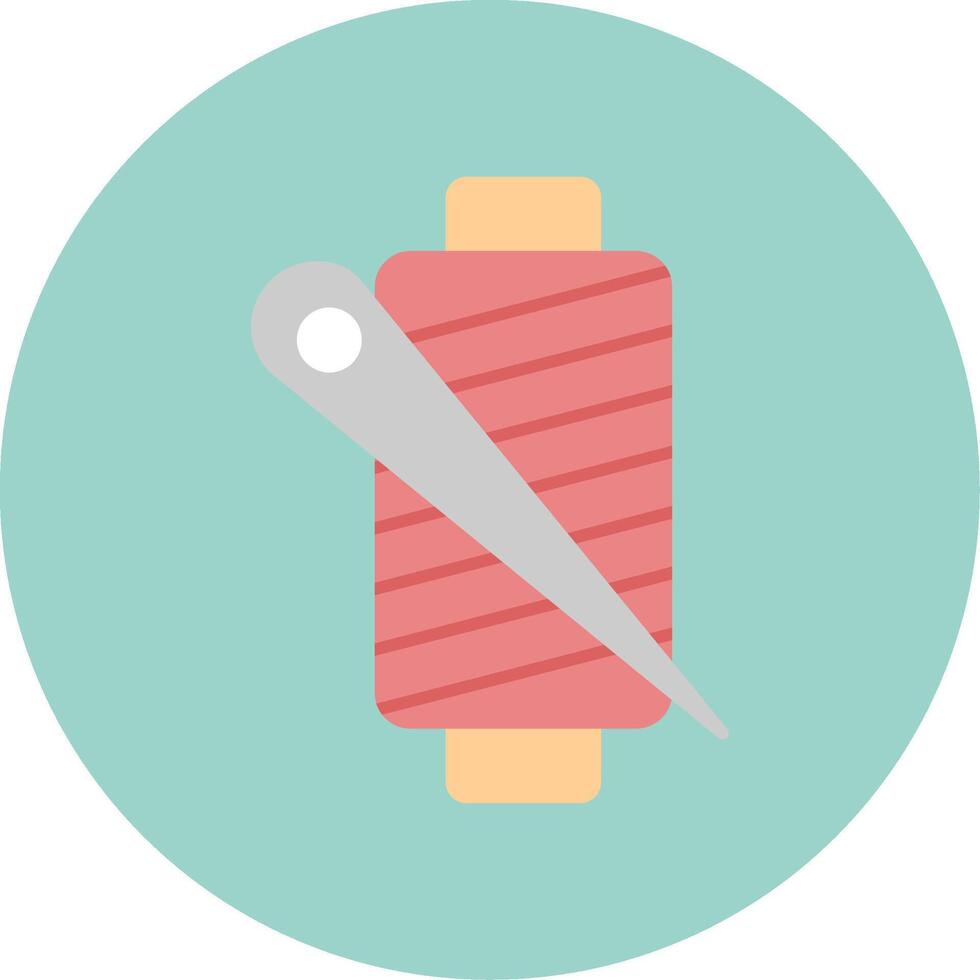 Thread Flat Circle Icon vector