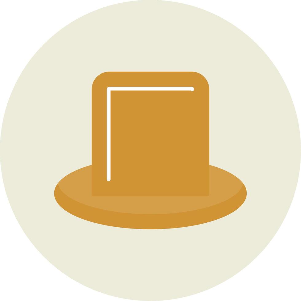 Hat Flat Circle Icon vector
