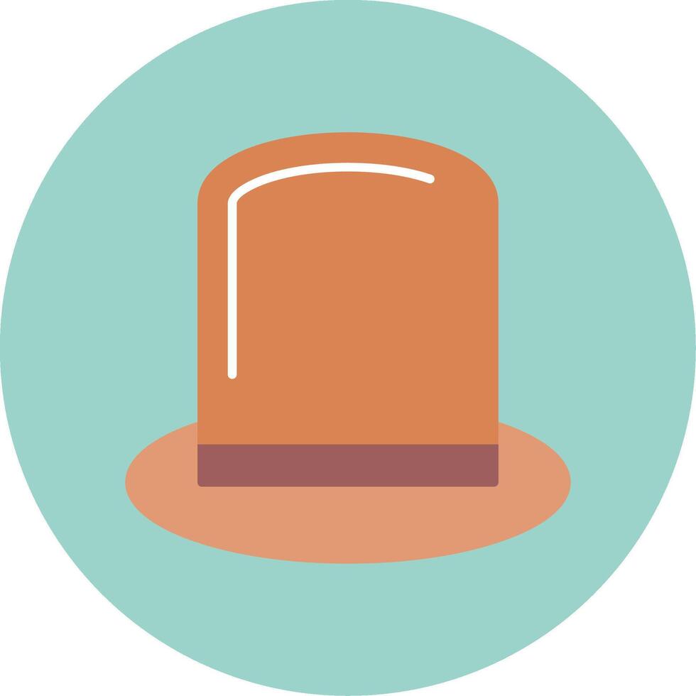 Top Hat Flat Circle Icon vector