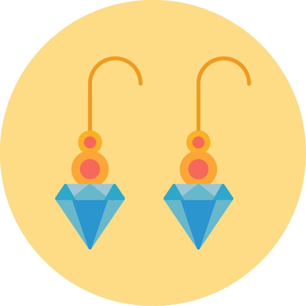 Round Earrings Flat Circle Icon vector