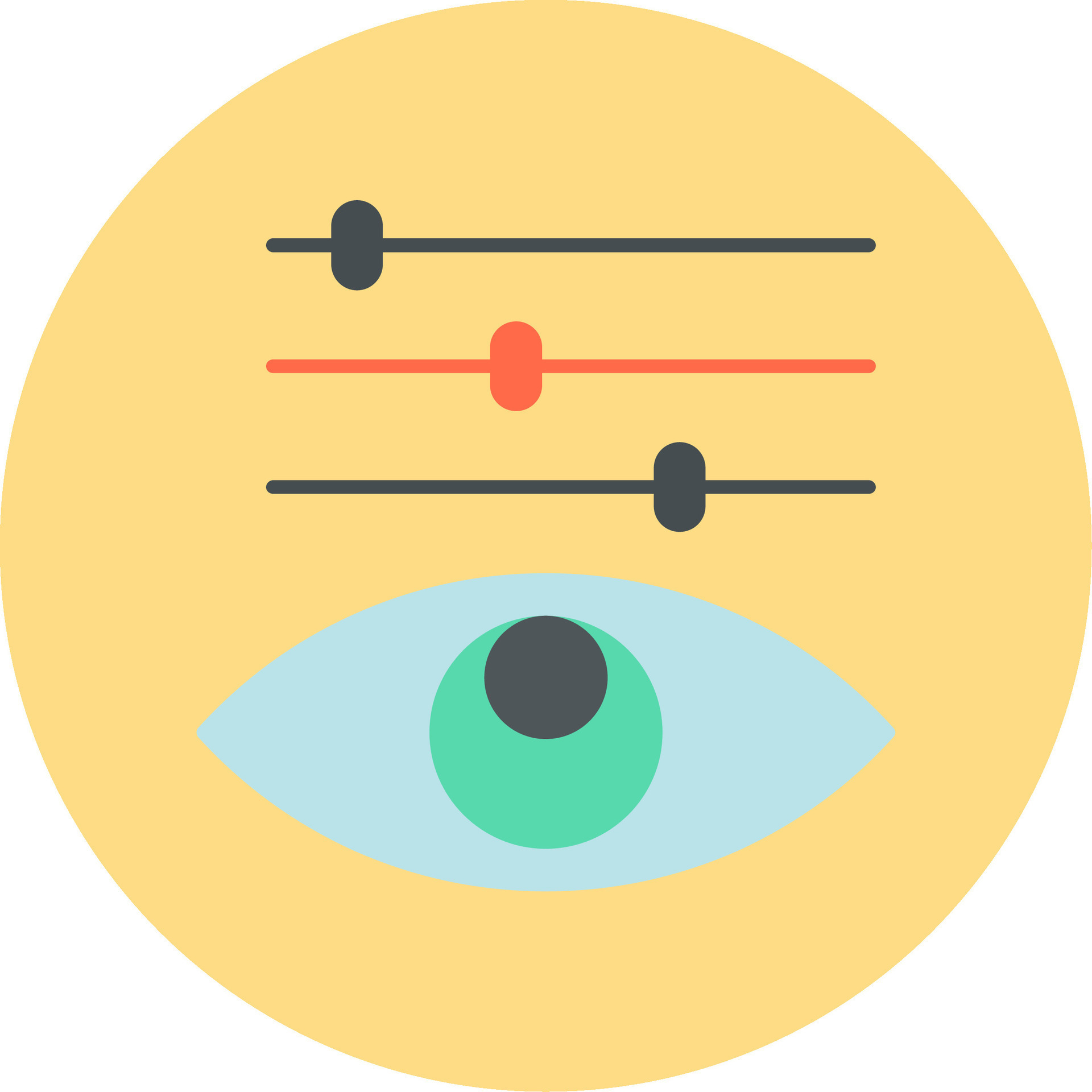 Color Adjustment Flat Circle Icon 37441600 Vector Art at Vecteezy