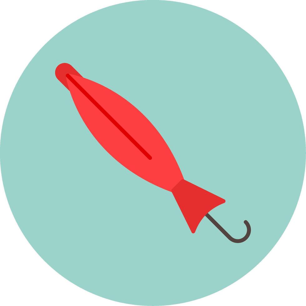 Closed Umbrella Flat Circle Icon vector
