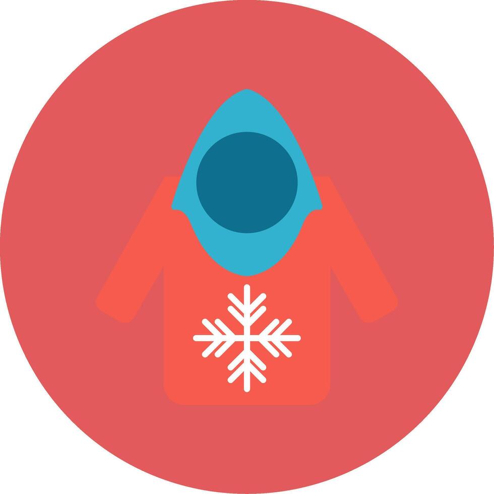 Hoodie Flat Circle Icon vector