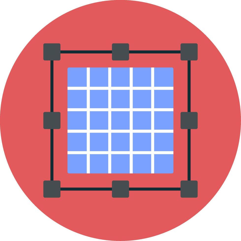 Grid Flat Circle Icon vector