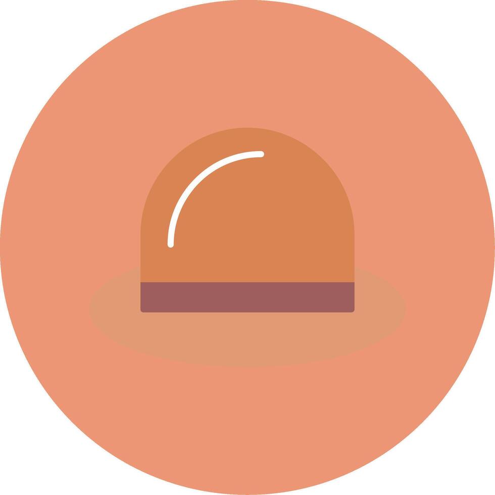 Hat Flat Circle Icon vector