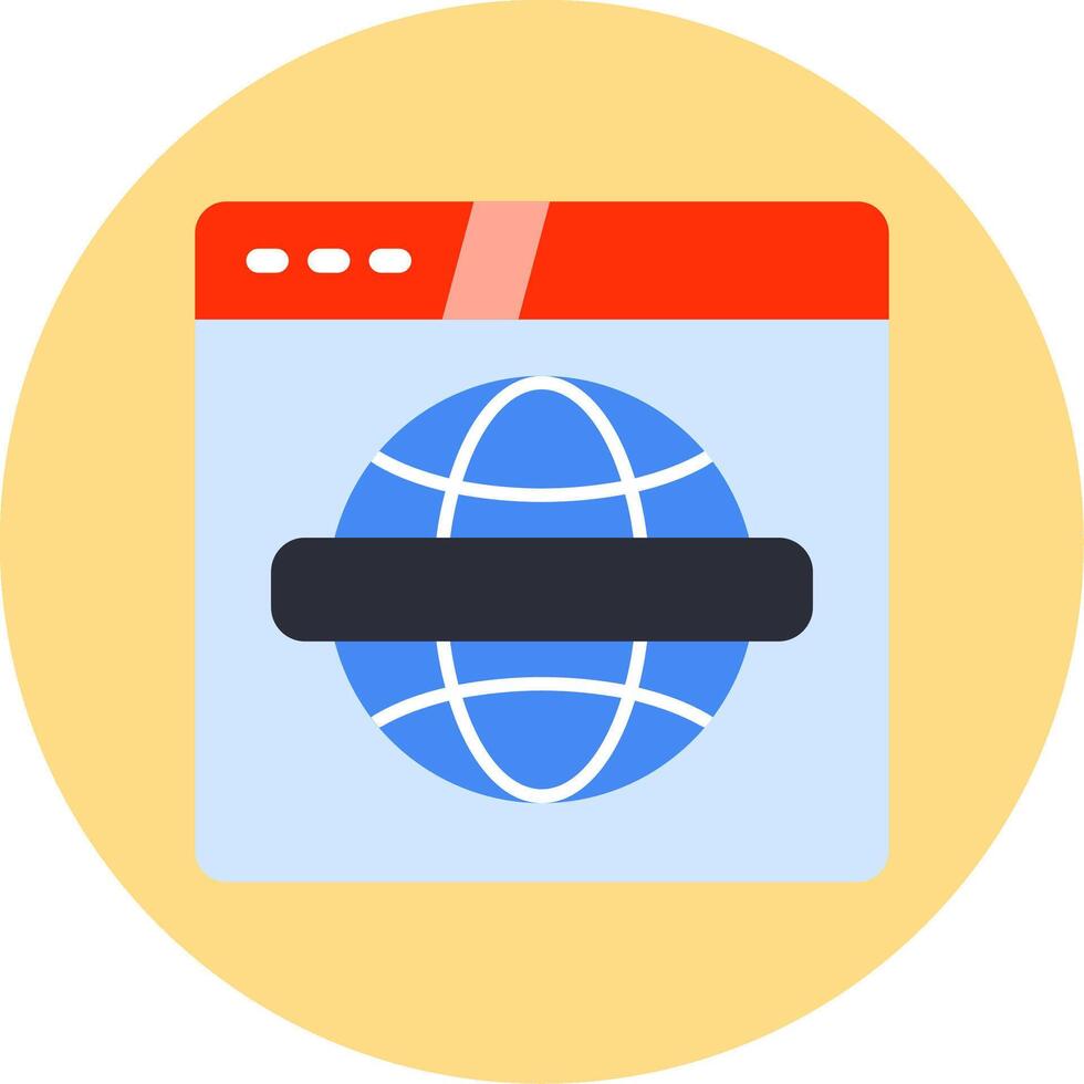 Website Flat Circle Icon vector