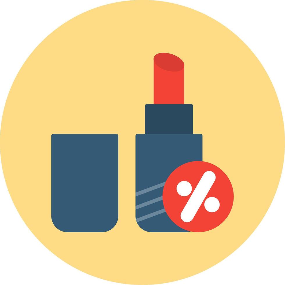 Lipstick Flat Circle Icon vector